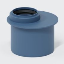 Abfluss-Übergangsrohr DN 90/50 mm – PP-MV – Blau RAL 5014 – Schalldämmend – Heißwasserbeständig bis 97 °C – Poloplast