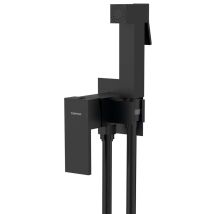 Sapho Cubemix - Grifo De Bidé Empotrado, Con Ducha, Con Cuerpo, Negro Mate Cm040b