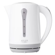 Ad1244 Hervidor Agua Eléctrico, 2,5 L, Sin Bpa, Resistencia Oculta, Inalámbrico, Apagado Automático 2000w Blanco - Adler