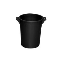 Bidone Immondizia Nero – 50 kg – 37 cm diametro x 36 cm altezza – Plastica rigenerata – ICS