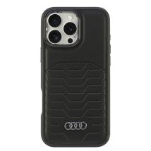 Funda Rígida Audi De Piel Sintética Magsafe Para Iphone 16 Pro Max De 6,9 Pulgadas, Color Negro/negro (au-tpupcmip16pm-gt/d3-bk)