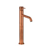 Grifo Monomando Alto Para Lavabo, De Color Cobre, Sin Desagüe Gattoni Easy 2384/23vc Cobre