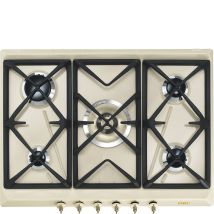 Smeg Coloniale Srv876pogh Kochfeld Cremefarben Integriert 68.5 Cm Gaskochfeld 5 Zone(n)