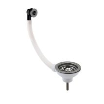 Balterley - 90mm - Fireclay Kitchen Sink Basket Strainer Waste With Overflow - Brushed Pewter