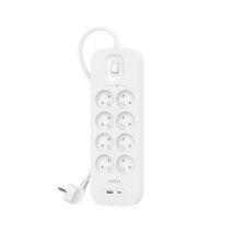 Belkin Ciabatta Elettrica A 8 Prese Con Protezione Da Sovratensione, Montaggio A Parete, 8 Prese, Cavo Di Alimentazione Da 2 M, Indicatore Luminoso 