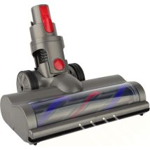 Spazzola Turbo A Trasmissione Diretta Con Sgancio Rapido Per Aspirapolvere Dyson V7 V8 V10 V11 V15, Con Rullo A Setole Dure E Luce Led.