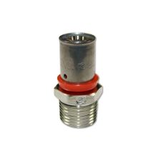 Enlace Recto Rosca Macho Multicapa 25-1/2 – Acero inoxidable AISI 304 – Latón CW617N – Ø16-63