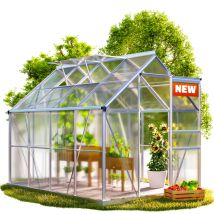 Gardebruk - Greenhouse 3.6m²-7.2m² Tomato Greenhouse Plant House Roof Window Sliding Door 250x195x190