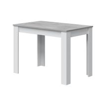 Habitdesign - Tavolino Cloe Per Cucina O Soggiorno In Artik Bianco E Cemento Dal Design Moderno 78x109x67 Cm