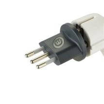 Fester Adapter Von Deutschem Stecker 16a Auf Italienischen Stecker 10a Grau- 70035 - Electraline
