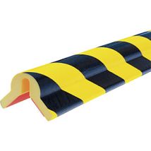 Protección de esquinas Knuffi tipo Y 1 m negro y amarillo – Espuma PU – Rango de temperatura -40 °C a +100 °C