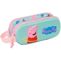 Trousse Doppia 3d Safta Peppa Pig Per Bambini In Età Scolare, Confortevole E Versatile, Qualità E Resistenza, 21 X 6 X 8 Cm