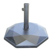 Greenwood – Base per ombrelloni da giardino Diamante, 25 kg – Cemento Rubber Nero, Ø 48 cm