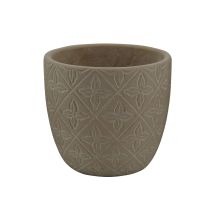 Jardinière GARDENESS en fibre d'argile marron – Dimensions 16x16x14 cm – Hauteur, Longueur, Matières, Largeur, Forme, Volume, Quantité par pack