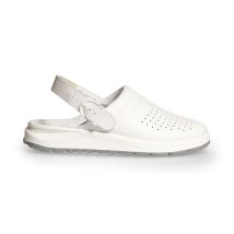 Berufsschuhe Clog 87020 Active Abeba Weiß Perforiert Mit Schnalle Gr. 39
