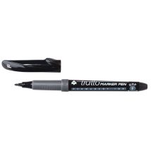Marcador negro permanente 1 mm – Tinta a base de alcohol – Resistente al agua – Ideal para plástico, metal, cristal, papel, madera y cerámica