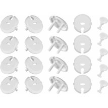 Briller - 36 Stück (30 Steckdosenabdeckungen + 6 Schlüssel) Kindersichere Steckdosenabdeckungen, Steckdosenabdeckungen Mit Standard 2-loch-stecker-