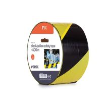 Perel Cinta De Barrera En Un Rollo De 500 M, Ideal Para Cercas Y Eventos Temporales, Negro/amarillo
