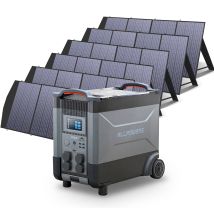 Allpowers Estación De Energía Portátil R4000 Con 6 X 200w Paneles Solares, Batería Lfp De 3456wh, 4 Tomas Ca 4000w (6000w Pico), Carga Rápida De 1.2h,