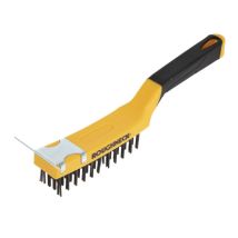 Brosse pour Grill avec Racloir – Acier trempé – Peinture et droguerie – Matières