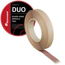 Ruban adhésif double face – 20 mm x 25 m – Maille polyester, adhésif acrylique – Eurovent
