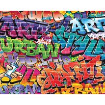 Papier peint mural – Grafitti – 305X244 CM – Pièce destination, Style, Motif décoratif, Largeur, Mode de fixation, Longueur – Walltastic