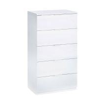 Kommode Mit Schubladen Mesquite, Wöchentlich Mit 5 Schubladen, Kommode Für Schlafzimmer, Moderne Wöchentlich, Cm 60x40h110, Weiß