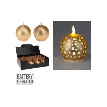 Led-glühbirne Weihnachtskugel, Warmweiß, Gold. Basics