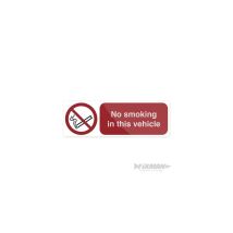 No Smoking In This Vehicle Sign - 150 X 50mm Self-adhesive