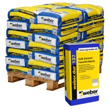 Weber Saint Gobain - 42x Weber.dur 137 Faser-leichtputz Grau 1mm 30kg - Naturgrau