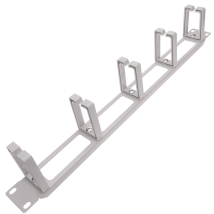 Guide Câbles Pour Serveur Rack 19' 1u Panneau De Gestion De Câbles Avec 5 Anneaux Blanc - Rackmatic