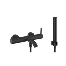 Grifo De Bañera Modelo Sirio Fabricado En Latón Monomando Acabado En Negro