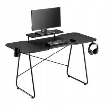 Oplite Atika T10 Xl Mattschwarz Großer Gaming-schreibtisch - 136 X 60 X 75 Cm