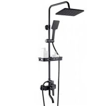 74x33x14.5cm Columna De Grifería De Ducha De Acero Inoxidable Con Bandeja Abs Altura Y Ángulo Ajustables Banera Monomando Estilo Moderno