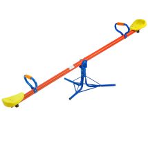 Wippe Für Kinder 70kg Max 360° Drehbar Pulverbeschichtet Gepolstert Haltegriffe Dämpfer Wippschaukel Gartenwippe Kinderwippe Schaukelwippe - Spielwerk