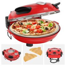 Teesa Supreme Pizzaofen + Fensterschaufel 405°c Stein 1200w Stark