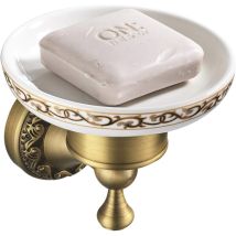 Portasapone Color Bronzo Con Supporto Da Parete In Ottone Per Doccia In Stile Antico, Alta Qualità Con Design Senza Tempo, Ideale Per Bagno E Wc.