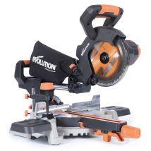 Evolution Power Tools - R185sms-li Troncatrice Scorrevole Cordless Per Taglio Multi-materiale, Smusso 45°, Bisello 50°, 850 W - Include Lama Tct - Da 