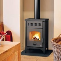 Stufa A Legna Marta Da 8,5 Kw Grigia Eva Calor