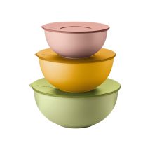 Set de 3 contenedores Everywhere – Plástico biológico – Apilables – 5000 cc, 3500 cc, 2000 cc – Cocina organizada