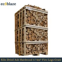 Ash Kiln Dried 3.74m³ Crate Firewood Logs For Wood Burner & Pizza Oven - Ecoblaze