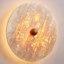 Creative Retro Wall Sconce, Japanese Wabi-sabi Style Ceiling Light, Natural Beige Travertine, Led Spotlight For Nordic Living Room Aisle