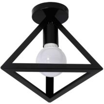 Stoex - Creative Triangle Chandelier Iron Metal Black Ceiling Light Retro Industrial Ceiling Lights