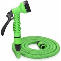 Tubo Flessibile Estensibile Da 7,5 M Con Pistola A 7 Funzioni - Tubo Flessibile E Retrattile Per Giardinaggio, Prato, Piante E Fiori