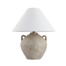 Home Deluxe - Lámpara De Mesa Grande En Aspecto De Piedra Rita - Blanco