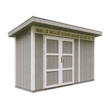 Casetta Da Giardino Di Qualità Premium 4,3m²-l161xw411cm-con Pavimento, Tegole Bituminose,set Di Vernici-costruzione Con Pannelli Lp Smartside - 