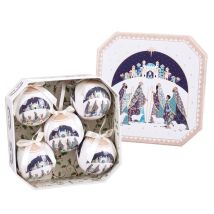 Bolas De Navidad - Lolahome - Lote De 6 - Ø 7 Cm - Poliestireno - Decoración Reyes Magos - Mixto