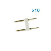 10 Pz Spina 2 Pin Passo 9mm Per Connessione Striscia Led Mono 220v Con Alimentatore