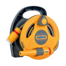 Hozelock – Mini Porta-Manguera Micro Reel 10 m – Carrete Abierto Compacto – Riego Eficiente para Jardines y Terrazas