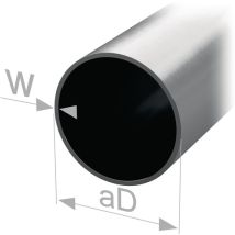 PG Rundschrankrohr – Stahl – silberfarbig – Ø 20mm – Wandstärke 0,8mm – 2500mm